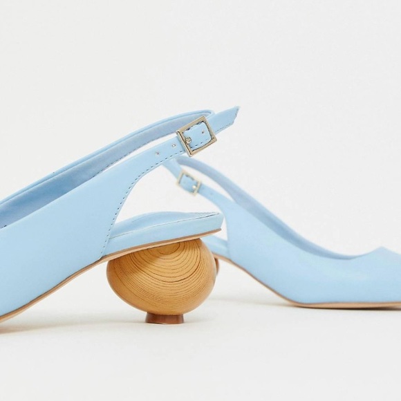 NWOB ASOS Sphere Slingback Ball Heels in Baby Blue - Picture 4 of 5